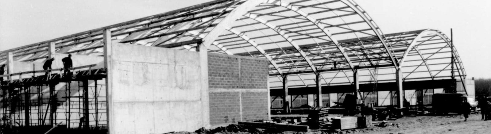 Construction du marché de gros de toues en 1973